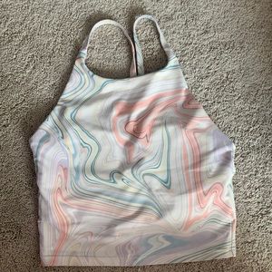old navy sports tank top. built in sports bra. athletic type material.